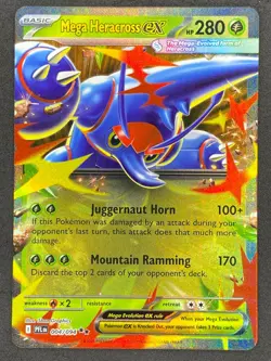Pokemon Mega Heracross ex 004/094 PFL Phantasmal Flames NM - Image 1