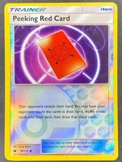 Pokemon Peeking Red Card Reverse Holo 97/111 CIN Crimson Invasion NM - Image 1