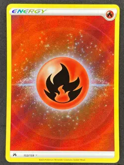 Pokemon Fire Energy Full Art 153/159 CRZ Crown Zenith NM - Image 1