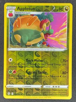 Pokemon Appletun Reverse Holo 121/203 EVS Evolving Skies LP - Image 1