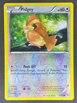 Pokemon Pidgey Reverse Holo 75/106 FLF Flashfire NM - Image 1