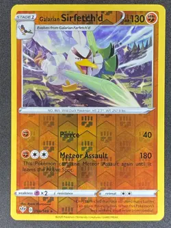 Pokemon Galarian Sirfetch'd Reverse Holo 098/189 DAA Darkness Ablaze NM - Image 1