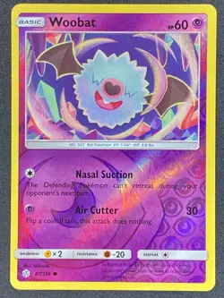 Pokemon Woobat Reverse Holo 87/236 CEC Cosmic Eclipse LP/NM - Image 1