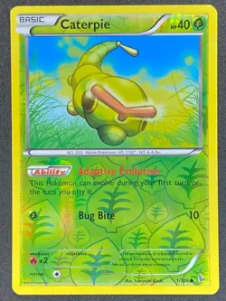 Pokemon Caterpie Reverse Holo 1/106 FLF Flashfire LP/NM - Image 1