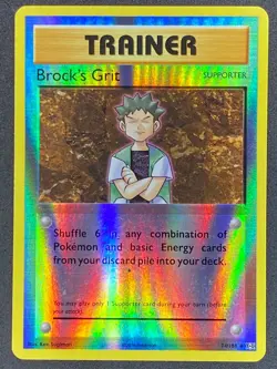 Pokemon Brock's Grit Reverse Holo 74/108 EVO Evolutions LP/NM - Image 1