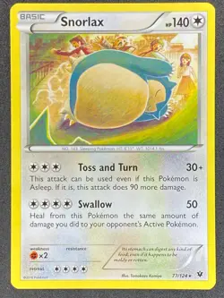 Pokemon Snorlax 77/124 FCO Fates Collide NM - Image 1