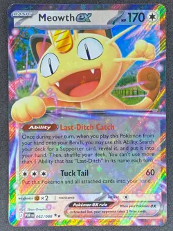 Pokemon Meowth ex 062/088 POR Perfect Order NM - Image 1