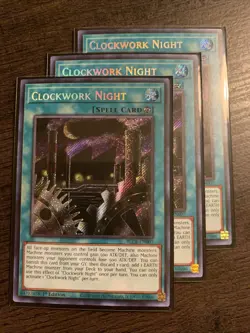 YUGIOH CLOCKWORK NIGHT Play Set BLCR-EN007 SECRET 1ST ED NM - Image 1