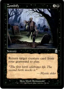 2001 Magic The Gathering Odyssey Zombify #171 Light Play - Image 1