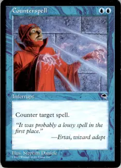 1997 MTG Tempest Counterspell #57 Light Play - Image 1