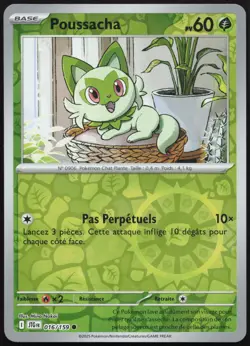 Pokemon Card Poussacha 016/159 Reverse Adventures Set French - Image 1
