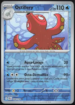 Carte Pokemon Octillery 034/159 Reverse Aventures Ensemble Francais - Image 1