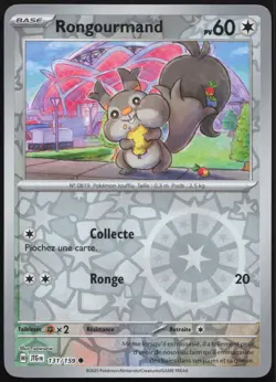 Pokemon Card Rongourmand 131/159 Reverse Adventures French Set - Image 1