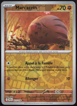 Carte Pokemon Marcacrin 077/159 Reverse Aventures Ensemble Francais - Image 1