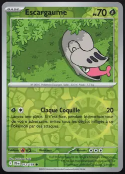 Pokemon Card Snail 012/159 Reverse Adventures Set French - Image 1