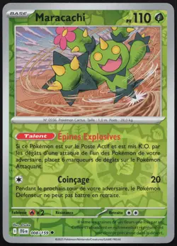 Pokemon Card Maracachi 008/159 Reverse Adventures Set French - Image 1