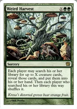 2005 Magic The Gathering Ninth Edition Weird Harvest #282 Light Play - Image 1