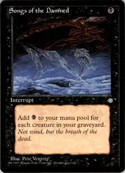 1995 Magic The Gathering Ice Age Songs of the Damned #160 Light Play - Image 1