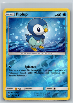 Piplup Pokemon TCG Ultra Prism Reverse Holo Common 31/156 - Image 1