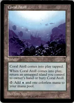 1997 MTG Visions Coral Atoll #160 Light Play - Image 1