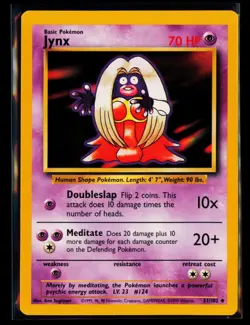 1999 Pokemon TCG Jynx Base Set #031/102 - Image 1