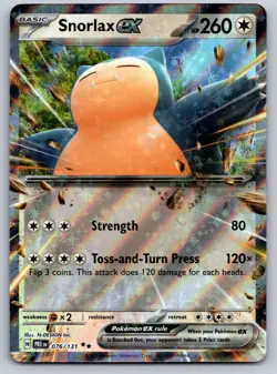 Snorlax ex 076/131 Holo Double Rare SV: Prismatic Evolutions Pokemon Holo NM - Image 1