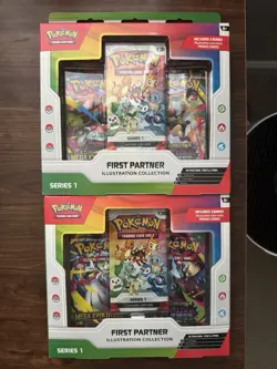 Two (2) Pokemon TCG First Partner Illustration Collection Series 1 Boxes New - Image 1