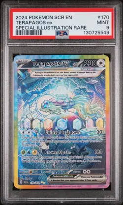 2024 POKEMON SCR EN-STELLAR CROWN SPECIAL ILLUSTRATION RARE TERAPAGOS EX PSA 9 - Image 1