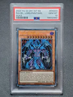 2023 Yugioh SGX3-ENG03 Raviel, Lord of Phantasms Secret Rare 1st PSA 10 Gem Mint - Image 1