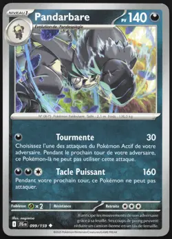 Pokemon Card Pandarbaric 099/159 Adventures French Set - Image 1