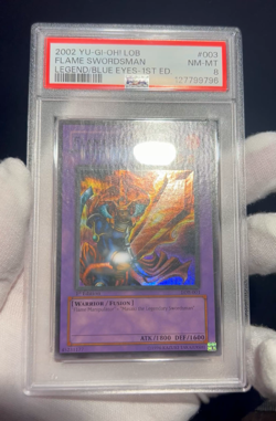 Flame Swordsman 1st Edition (Wavy) LOB-003 PSA 8 Yu-Gi-Oh! - Image 2