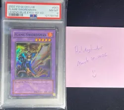 Flame Swordsman 1st Edition (Wavy) LOB-003 PSA 8 Yu-Gi-Oh! - Image 4
