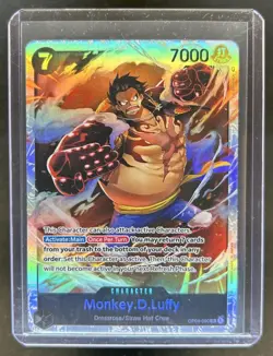 2023 One Piece Kingdoms of Intrigue Monkey.D.Luffy Super Rare #OP04-090 - Image 1