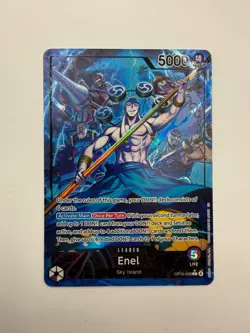 2026 One Piece Adventure on Kami's Island Enel Leader Alt Art #OP15-058 - LP - Image 1