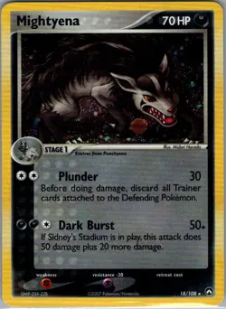 Mightyena 18/108 Holo Power Keepers - Pokemon Card - NM - Image 1