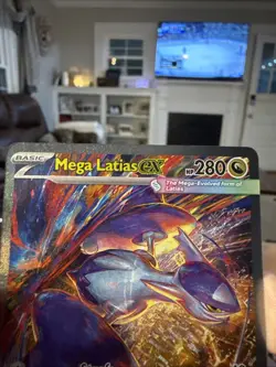 Pokemon Mega Latias EX Full Art Holo Rare Card MEG EN 181/132 English - Image 2