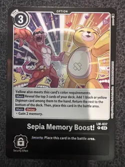 Digimon Card Game Sepia Memory Boost! LM-037 P Foil NM - Image 1
