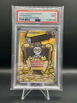 Pokemon TCG - PSA 9 Gimmighoul 198/182 Illustration Rare Card - Paradox Rift - Image 1