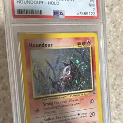 “Huge swirl”Pokemon Houndour 5/75 Neo Discovery Holo Rare 50 HP Card 2001 WOTC - Image 4