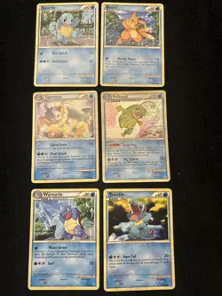 Lot 11: Heart Gold Soul Silver - Unleashed Set - 6 Cards - Pokemon 2010 Water! - Image 1
