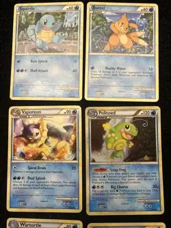 Lot 11: Heart Gold Soul Silver - Unleashed Set - 6 Cards - Pokemon 2010 Water! - Image 2