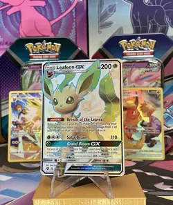 Pokemon Leafeon GX Full Art Ultra Rare SV46/SV94 Holo Hidden Fates Card - Image 1