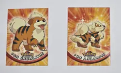 Topps 1999 Growlithe & Arcanine Cards Non Holo Blue Label - Image 1
