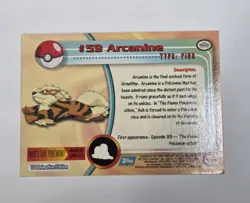 Topps 1999 Growlithe & Arcanine Cards Non Holo Blue Label - Image 3