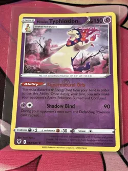 Hisuian Typhlosion 052/189 Rare Reverse Holo Pokemon TCG Card Astral Radiance NM - Image 1