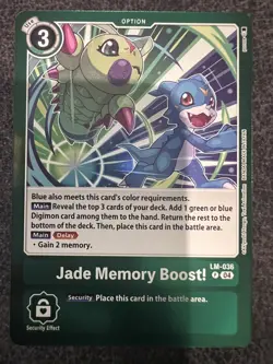 Digimon Card Game Jade Memory Boost! LM-036 NM - Image 1