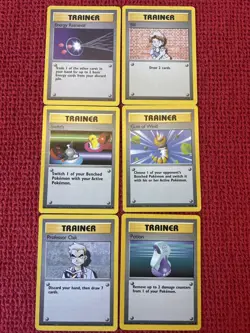 ❗Lot 6⃣: Pokemon Vintage Base Set 6x Common Rare Cards Lot OLD (Trainers) - Image 1
