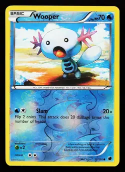 Wooper 21/116 Reverse Holo Common Plasma Freeze Pokemon Card - Image 1