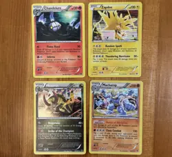 Pokemon TCG Holo Card Lot, Black & White Era, Zapdos Machamp Chandelure Haxorus - Image 1