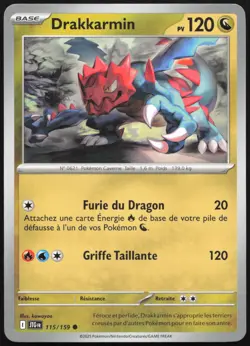 Pokemon Card Drakkarmine 115/159 Adventures French Set - Image 1